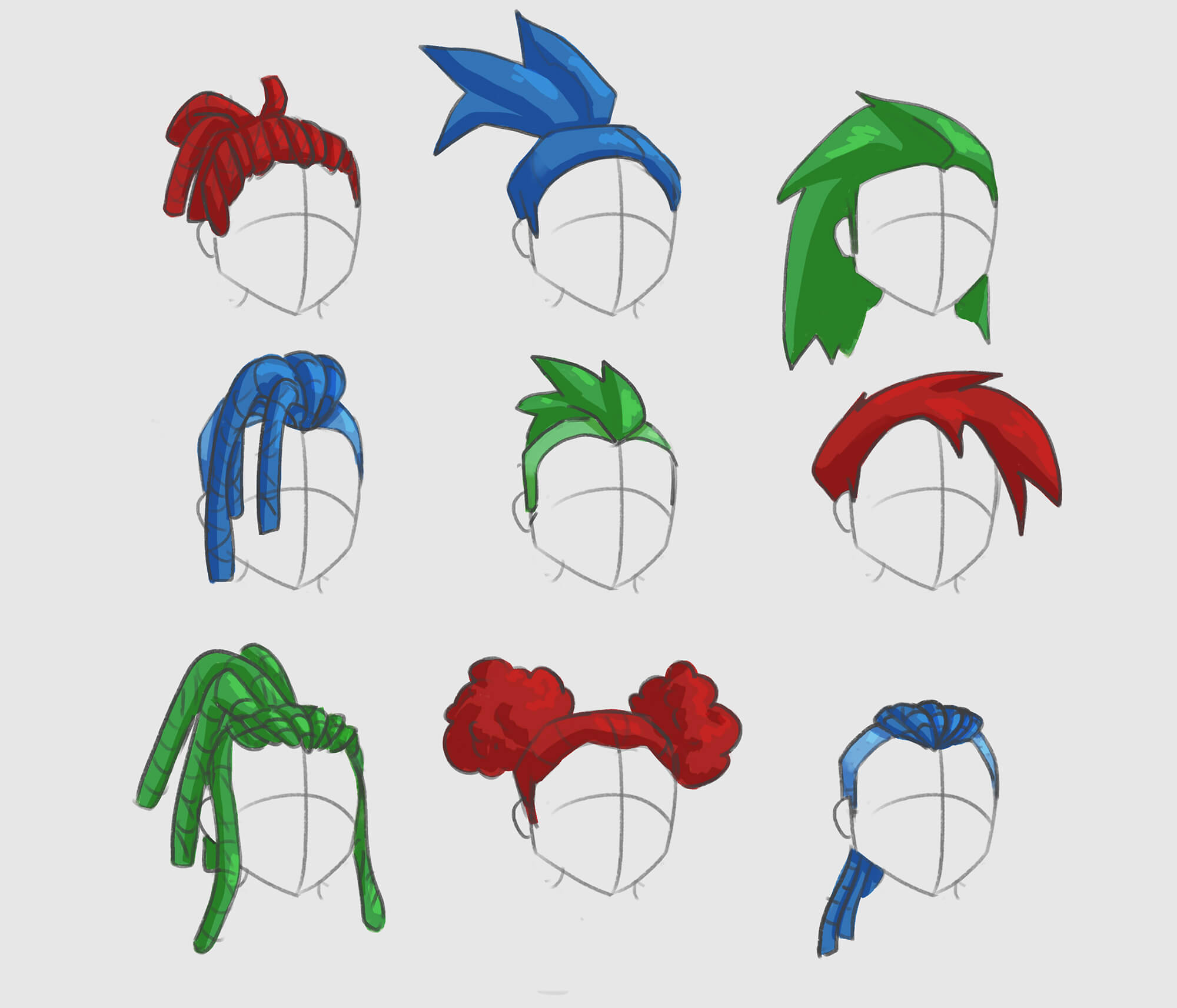 Character hairstyles